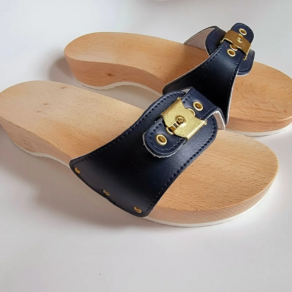Dr scholls "STYLE " WOODEN CLOGS - Picture 3 of 7